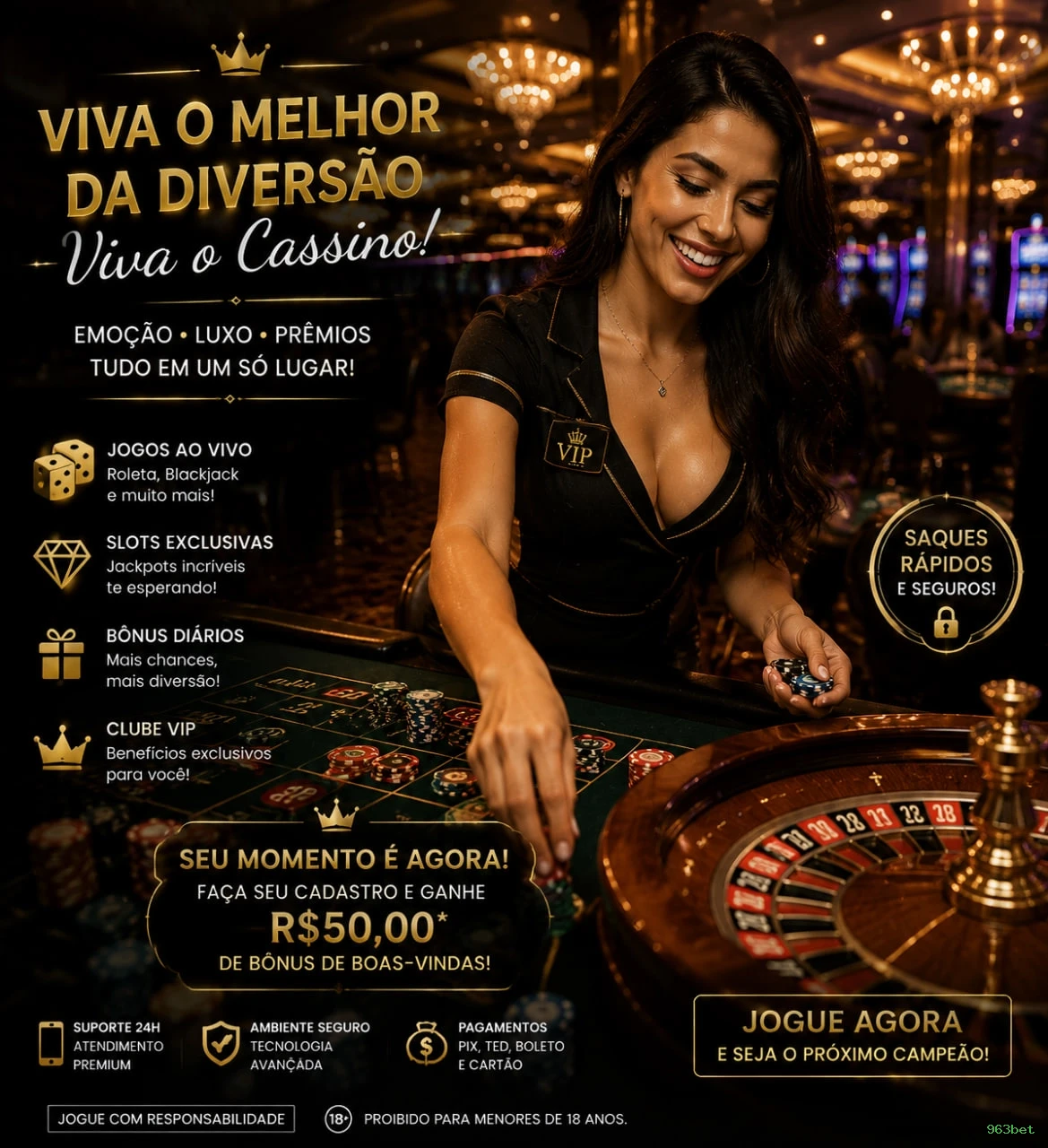 Bônus exclusivos membros VIP 963bet